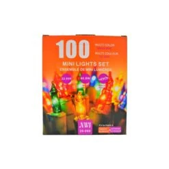 Mini Guirlande De Lumières De Noël IH Casa Decor Intérieur/extérieur Multicolore De 22,95 Po, 100 Lumières