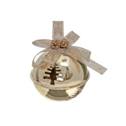 Ornements Ronds IH Casa Decor En Métal Doré Avec Sapin, Ensemble De 6