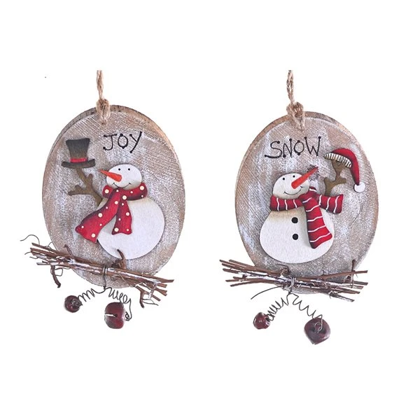 Ornements Assortis IH Casa Decor En Forme De Rondin De Bois Avec Bonhomme De Neige, Ensemble De 12 1 Ornements Assortis IH Casa Decor En Forme De Rondin De Bois Avec Bonhomme De Neige, Ensemble De 12