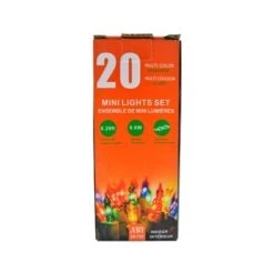 Mini Guirlande De Lumières De Noël IH Casa Decor D'intérieur Multicolore De 6,29 Po, 20 Lumières