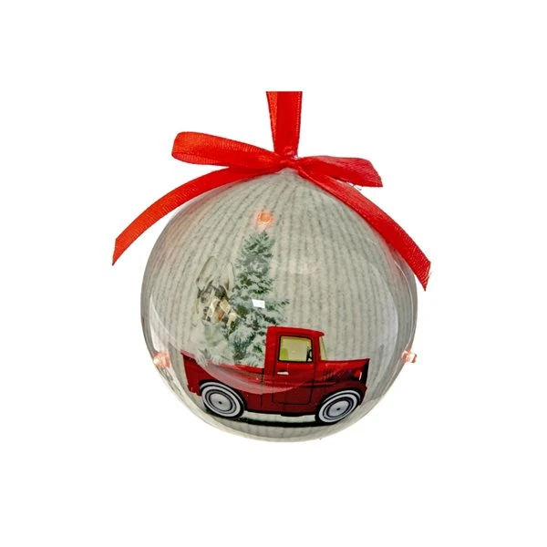 Ornements IH Casa Decor Rouges En Mousse à DEL Avec Chien Sur Camion, Ensemble De 12 1 Ornements IH Casa Decor Rouges En Mousse à DEL Avec Chien Sur Camion, Ensemble De 12