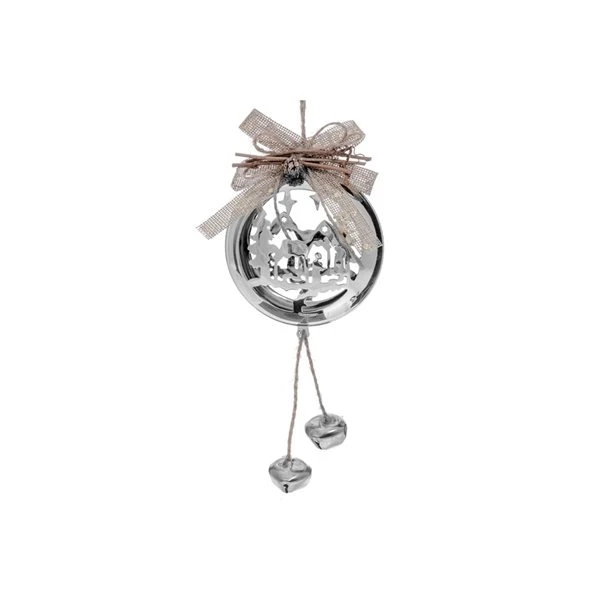 Ornements Scéniques Ronds IH Casa Decor En Métal Argenté, Ensemble De 6 1 Ornements Scéniques Ronds IH Casa Decor En Métal Argenté, Ensemble De 6