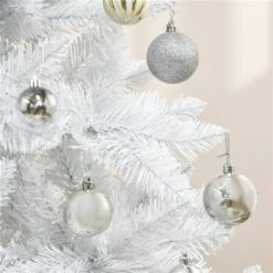 Arbre De Noël Pin Artificiel HomCom Blanc Charnu De 5 Pi Sur Pied 8 Arbre De Noël Pin Artificiel HomCom Blanc Charnu De 5 Pi Sur Pied -Décoration De Noël 331058271 AlternateImage3 l