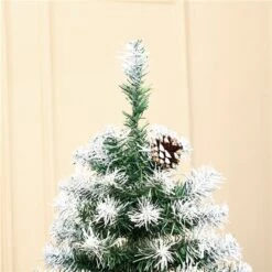 Arbre De Noël Pin Artificiel HomCom Enneigé Vert Charnu De 6 Pi Sur Pied -Décoration De Noël 331058290 AlternateImage2 l