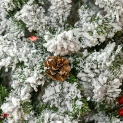 Arbre De Noël Artificiel Mince De 7,5 Pi Avec Flocons De Neige Par HOMCOM 8 Arbre De Noël Artificiel Mince De 7,5 Pi Avec Flocons De Neige Par HOMCOM -Décoration De Noël 331061747 AlternateImage3 l