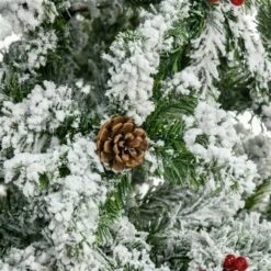 Arbre De Noël Artificiel De 9 Pi Format Mince Avec Flocons De Neige Par HOMCOM -Décoration De Noël 331061750 AlternateImage3 l