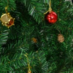 Arbre De Noël Intérieur De 7 Pi Avec Feuilles Ignifugse Et Support En Métal Par HOMCOM -Décoration De Noël 331061751 AlternateImage3 l