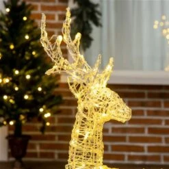 Décoration De Noël De Renne éclairé Avec Lumières LED Et Piquets Par Outsunny -Décoration De Noël 331061756 AlternateImage3 l