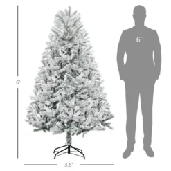 Arbre De Noël Artificiel Avec Flocons De Neige De 6 Pi Par HOMCOM 7 Arbre De Noël Artificiel Avec Flocons De Neige De 6 Pi Par HOMCOM -Décoration De Noël 331061758 AlternateImage2 l