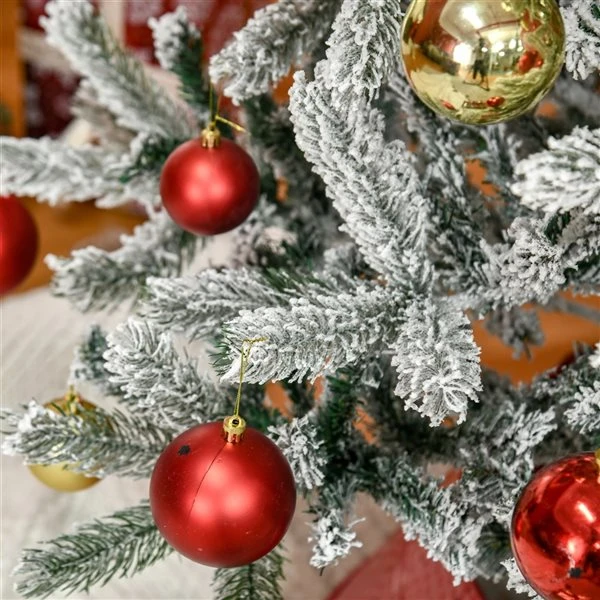 Arbre De Noël Artificiel Avec Flocons De Neige De 6 Pi Par HOMCOM 4 Arbre De Noël Artificiel Avec Flocons De Neige De 6 Pi Par HOMCOM – Image 4