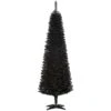 Arbre De Noël Artificiel Mince De 6 Pi Noir Par HOMCOM