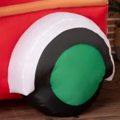 Père Noël Gonflable De 5 Pi Conduisant Une Voiture Avec Lumières DEL Par Outsunny -Décoration De Noël 331061764 AlternateImage3 l