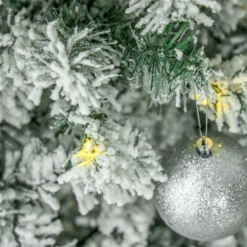 Arbre De Noël Artificiel De 9 Pi Avec Flocons En Neige Et Lumières Par HOMCOM -Décoration De Noël 331061777 AlternateImage4 l