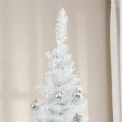 Arbre De Noël Artificiel Mince De 7 Pi Blanc Par HOMCOM -Décoration De Noël 331061782 AlternateImage3 l