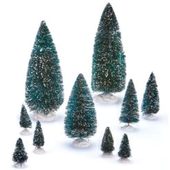 Sapins De Noël Pour Village, 21 Pièces
