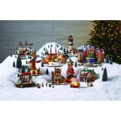 Décoration Pour Village De Noël, Soeurs Avec Chien, Résine, 3,8 Po X 2,6 Po, Multicolore -Décoration De Noël 43265084d L