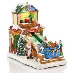 Atelier Du Père Noël Carole Towne Illuminé Et Musical