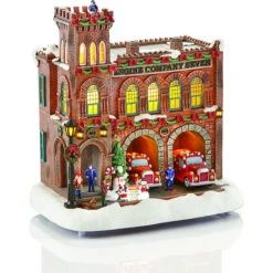 Station De Pompier Carole Towne Illuminée Et Musicale