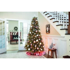 Boules De Noël, Style Iridescent, Verre, Argent, 3/pqt 7 Boules De Noël, Style Iridescent, Verre, Argent, 3/pqt -Décoration De Noël 43285100c L