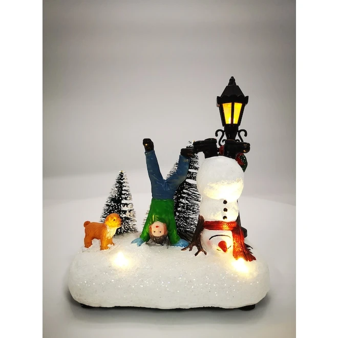 Scène Illuminée Holiday Living Avec Enfant Et Bonhomme De Neige, Carole Towne, Multicolore 2 Scène Illuminée Holiday Living Avec Enfant Et Bonhomme De Neige, Carole Towne, Multicolore – Image 2