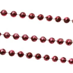 Guirlande De Noël Perlée, Plastique, 7 Mm X 18,3 M, Rouge -Décoration De Noël 43445015e L