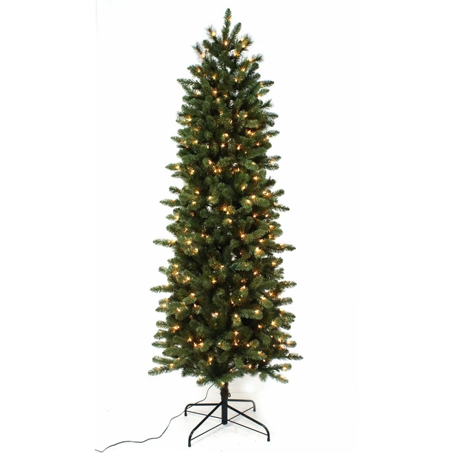Arbre De Noël Artificiel Illuminé Pin étroit De 7 Pi Holiday Living, 300 Lumières Incandescentes 1 Arbre De Noël Artificiel Illuminé Pin étroit De 7 Pi Holiday Living, 300 Lumières Incandescentes