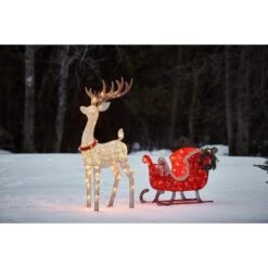 Renne Et Traîneau Scintillants Illuminés Holiday Living Multicolore -Décoration De Noël 44285063d L