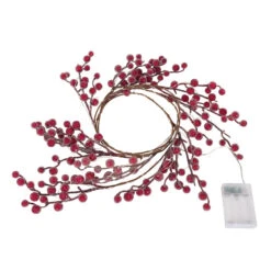 Guirlande à Baies Fusion Avec Lumières DEL Blanc Chaud, Intérieur/extérieur