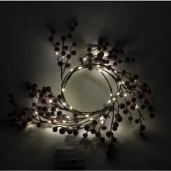 Guirlande à Baies Fusion Avec Lumières DEL Blanc Chaud, Intérieur/extérieur -Décoration De Noël 47135070c L